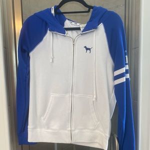 Blue and white “PINK” Victoria’s Secret jacket